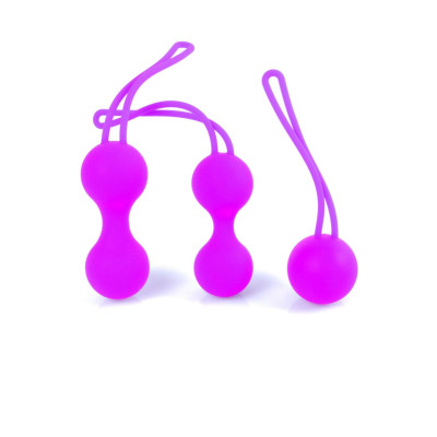 Kėgelio silikoniniai kamuoliukai (3 vnt.) – violetinė |  Kondicionavimas ir tonizavimas