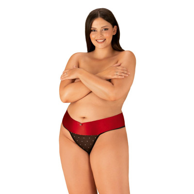 Stringai Tienesy su kaspinu ir pakabėle (2XL/3XL) – seksualūs