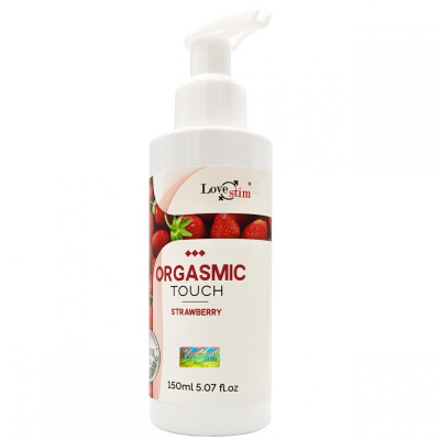 Masažo gelis ir lubrikantas „Orgazminis prisilietimas“ – braškinis 150 ml