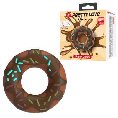 Silikoninis penio žiedas „Choco Super“ – spurgos formos, be vibracijos