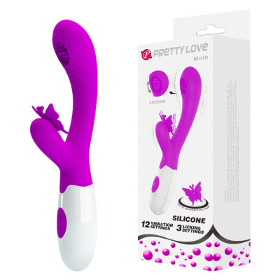Drugelis stimuliatorius Pretty Love — 12 vibr. + 3 laiž. režimai
