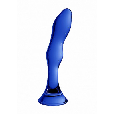 Gelinis stiklinis dildo (wand) Gallant – mėlynas | Geliniai dildo