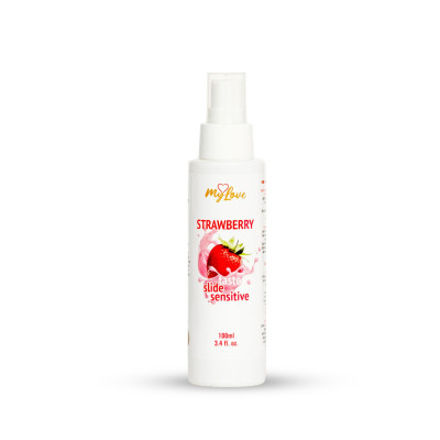 MyLove Lubrikantas „Skonis Slydimas Jautrus“ – braškinis 100 ml