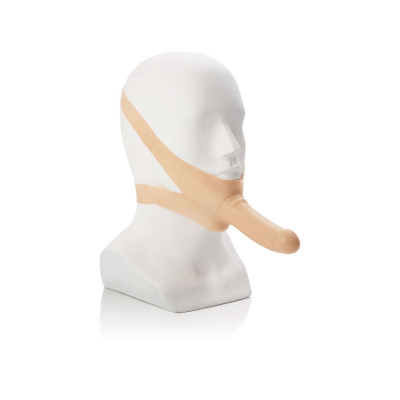 Dildo su lateksiniu kamščiu — šviesi odos spalva | Burnos kamščiai