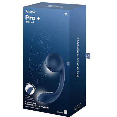 Satisfyer Pro+ Banga 4 – G taško vibratorius su programėle, tamsiai mėlynas