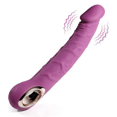 Realistinis vibratorius – violetinis, USB įkraunamas, vandeniui atsparus