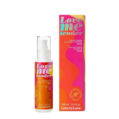 Masažo aliejus "Love Me Tender" Vanilė, 100 ml — šildantis ir viliojantis