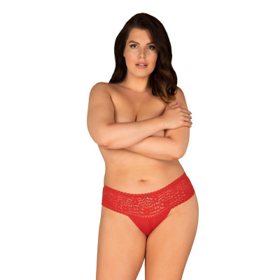 Kelnaitės Blossmina nėriniuotos raudonos (4XL/5XL) - Apatinis Trikotažas