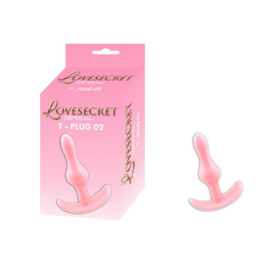 Analinis kamštis Lovesecret Sensual LS10 T-Kamštis 8,5 cm (rožinis)