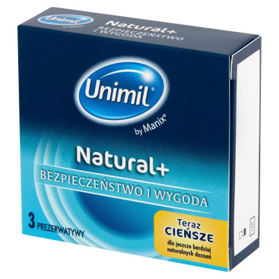Prezervatyvai Unimil Natural+ – ypač ploni, su rezervuaru