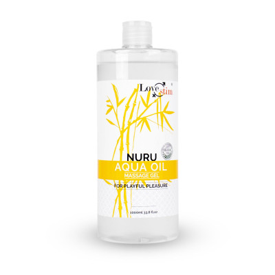Nuru Aqua masažo gelis 1000 ml – paruoštas, beslystantis gelis