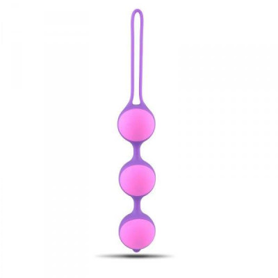 Makšties stimuleiaciniai kamuoliukai (dvipusiai/trišaliai) — violetiniai