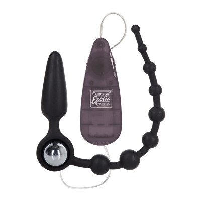 Dvigubas vibracinis analinis kaištis (Booty Call) – juodas