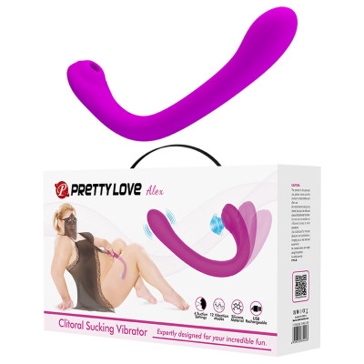Dviejų funkcijų klitorio siurbiklis ir G taško vibratorius Pretty Love-Alex