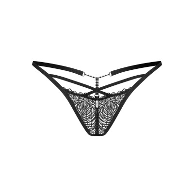 Stringai Iliosa 2XL/3XL – juodi nėrininiai apatiniai | Apatinis Trikotažas
