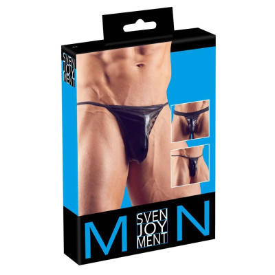 Vyriškos string kelnaitės (3 vnt.) — mini, siauri, jockstring | Juodos