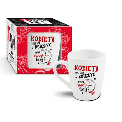 Porcelianinis puodelis 300 ml „Moteris yra kaip mėnulis“