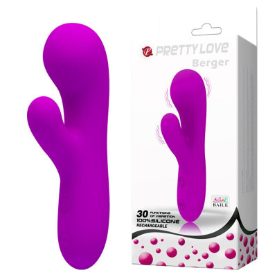Mini triušio vibratorius „Pretty Love Berger“ – 30 režimų, silikoninis