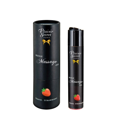 Masažo aliejus braškių kvapu 59 ml – Plaisir Secret