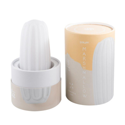 Masturbatorius Marshmallow Maxi – sirupinis baltas (TPE, 13,9 cm)