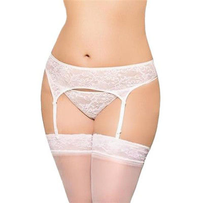 Kojinių prisegėjai (Garterbelt) 3316 – Plius dydis 2XL, balta | Apatinis Trikotažas