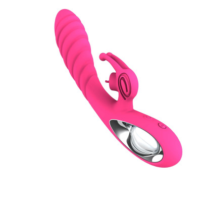 Vibratorius kiškučiukas Vicky USB – 36 režimai, rožinis