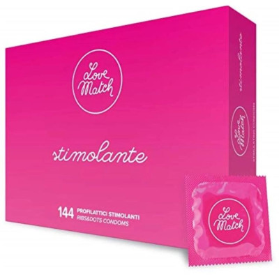 Stimuliuojantys prezervatyvai Love Match – 144 vnt.
