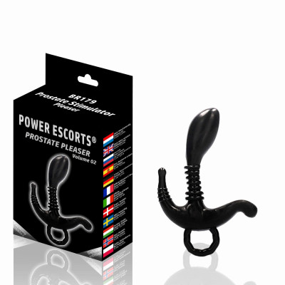 Prostatos masažuoklis Power Escorts 12,5 cm – juodas | Prostatos masažuokliai