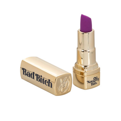 Mini vibratorius „Bad Bitch“ lūpdažio formos, auksinis