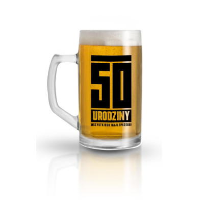 Bokalas 500 ml „50 Gimtadienis – Visko geriausio!“ – Juokinga dovana