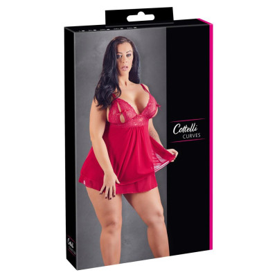 Seksi babydoll naktinukė raudona 2XL – Apatinis trikotažas